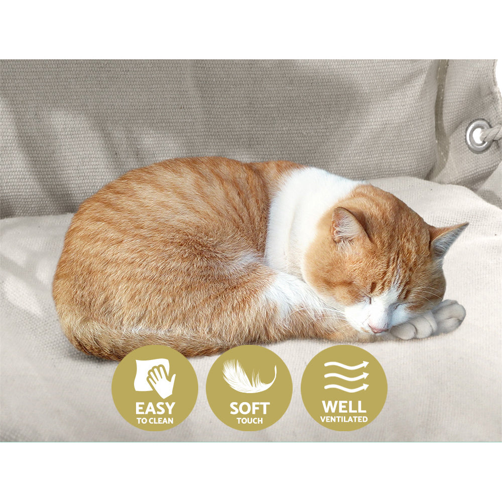 Sienna Hanging Hammock Chair – Cream – 138 cm