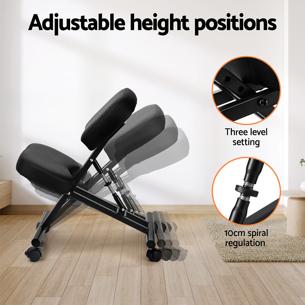 Ergo Ergonomic Kneeling Chair – Black – Standard