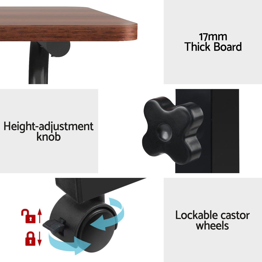 Mobius Mobile Laptop Desk – Dark Wood – 60cm