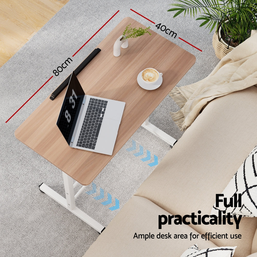 Kairo Adjustable Laptop Desk – Light Wood – 80 cm
