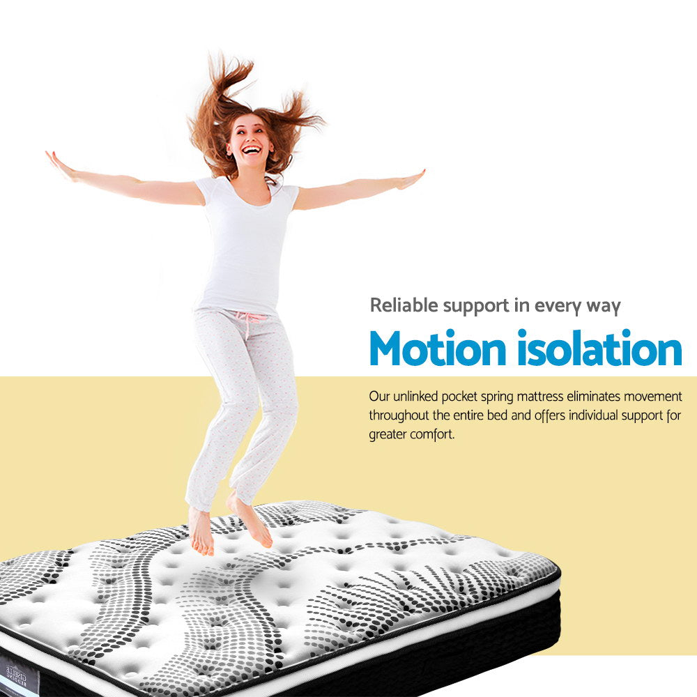 Halston Euro Top Pocket Spring Mattress – White – Single