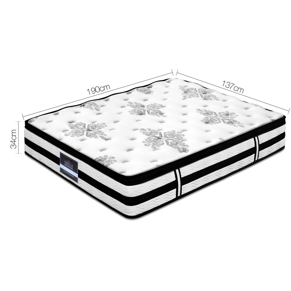 Halston Euro Top Pocket Spring Mattress – White – Double