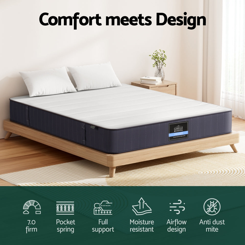 Serano Pocket Spring Mattress – White – King