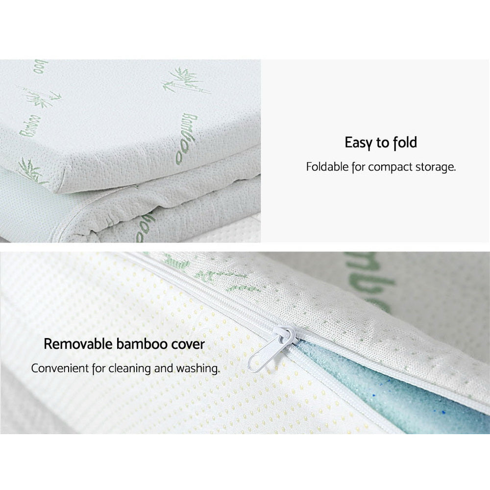 PureRest Gel Foam Mattress Topper – Blue – Single