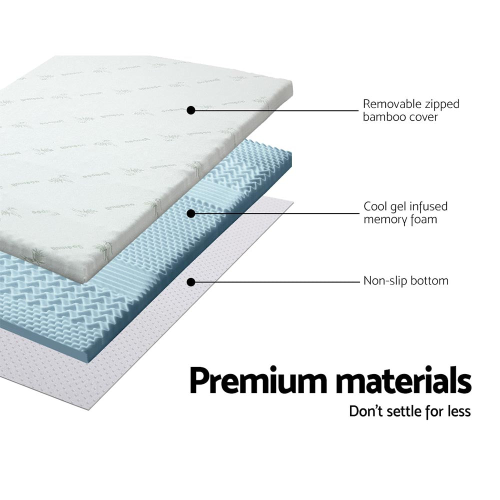 Soothe Gel Memory Foam Mattress – White – Single