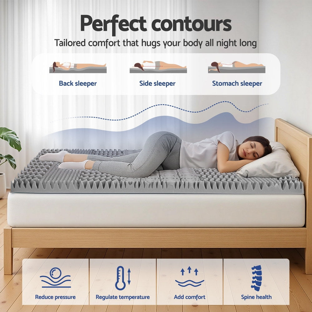 Calmcore Memory Foam Mattress – Grey – Queen