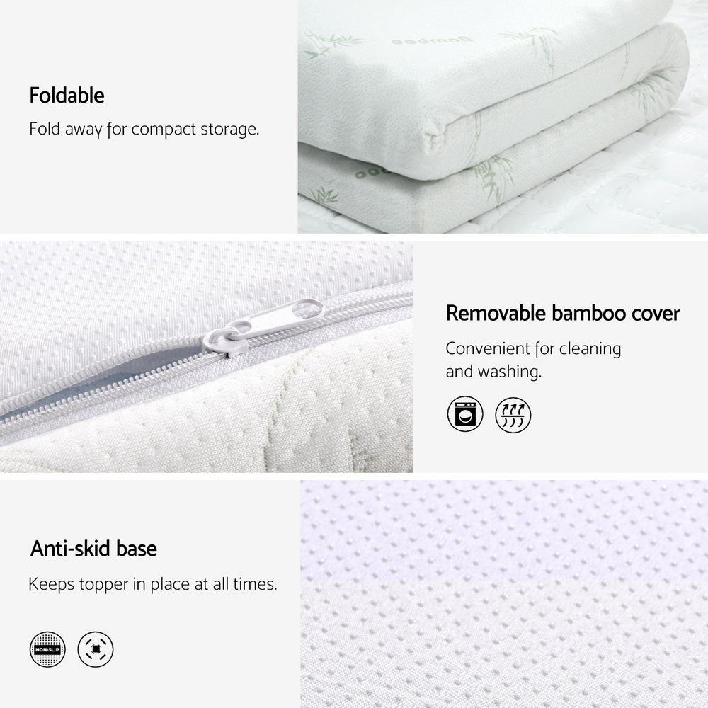 Volos Gel Foam Mattress Topper – White – King