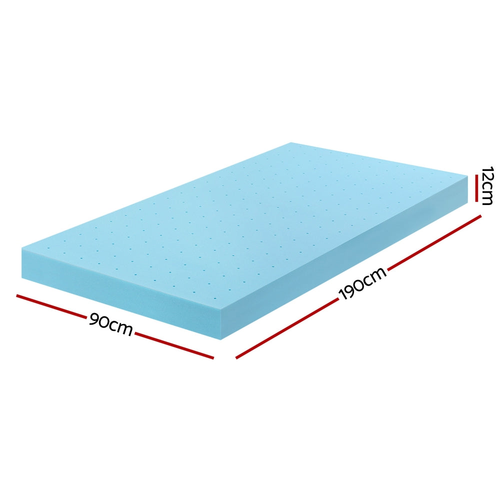 Soothe Gel Foam Mattress Topper – White – Single