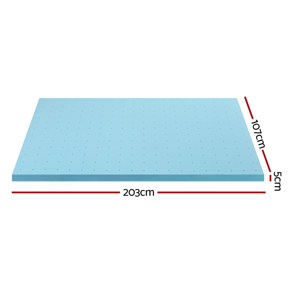 Celara Gel Foam Mattress Topper – White – 5 cm – King Single