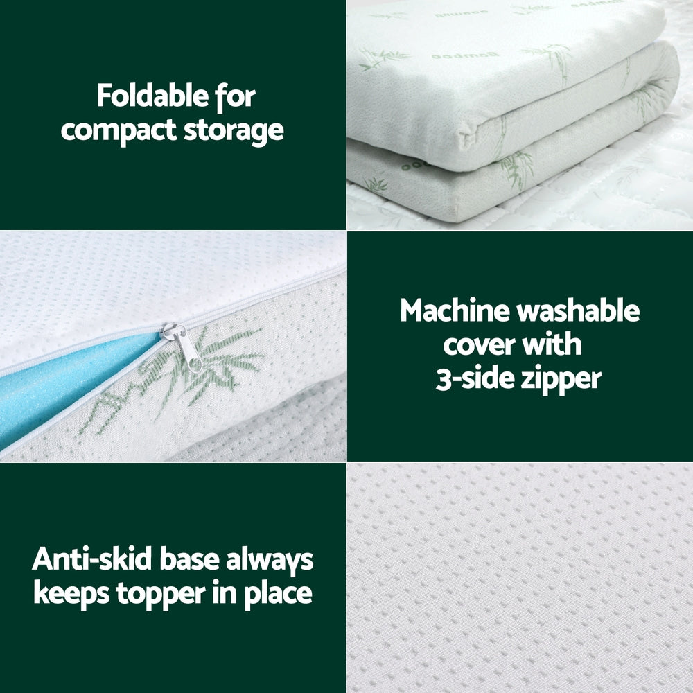 Celara Gel Foam Mattress Topper – White – 5 cm – King Single