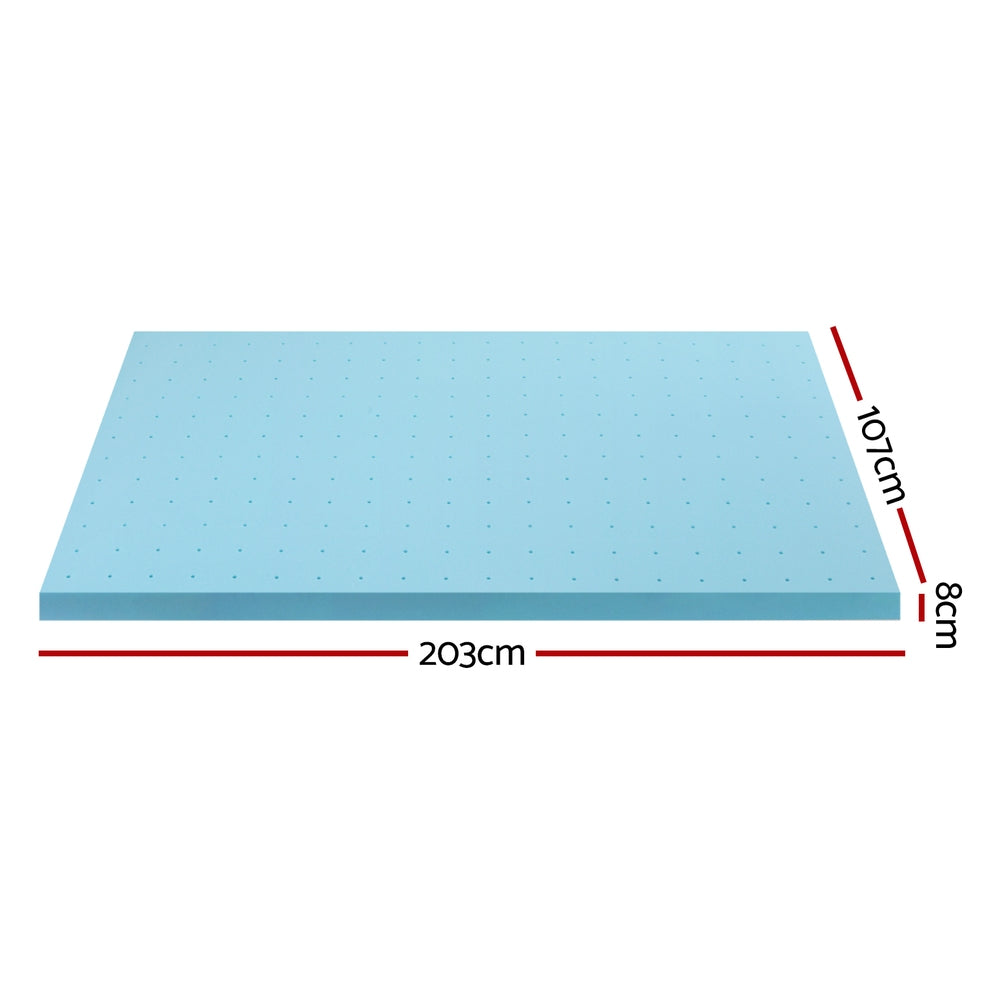 Velora Gel Foam Mattress Topper – White – 8 cm – King Single