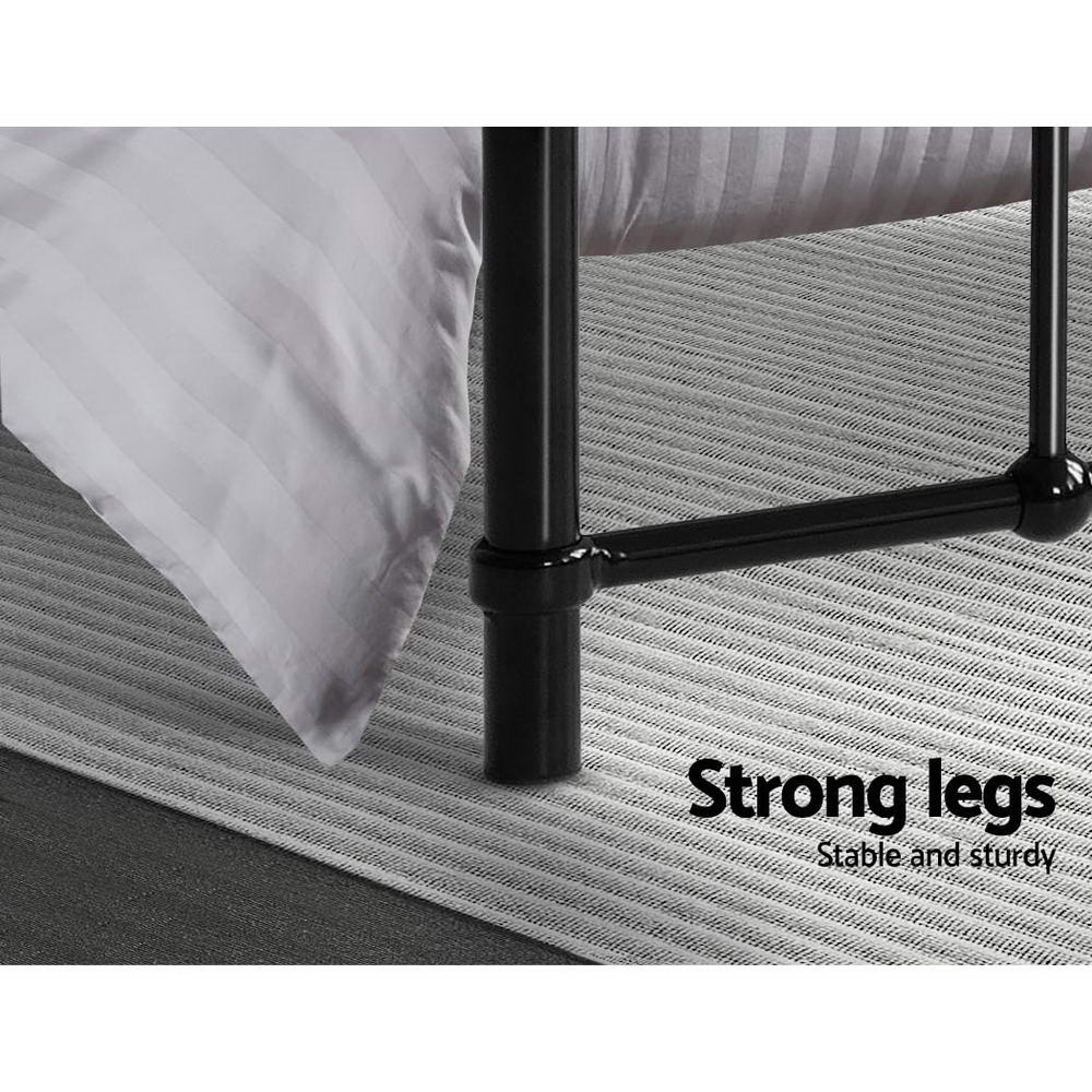 Leo Metal Bed Frame – Black – Queen
