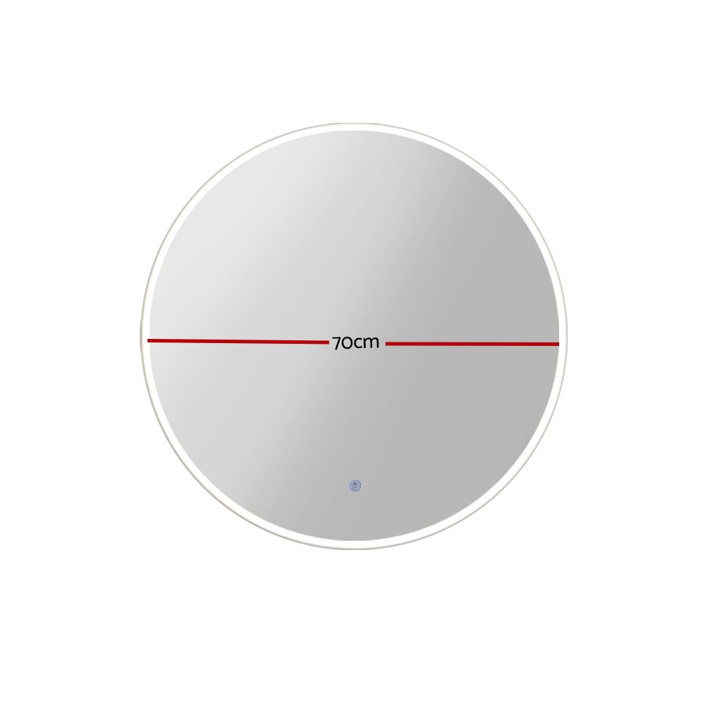 Luminara LED Wall Mirror – White – 70 cm