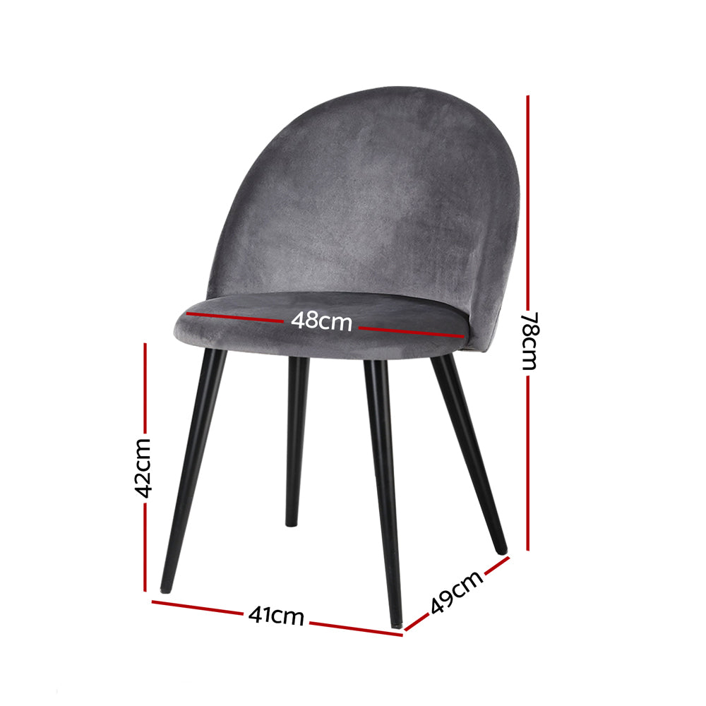 Brody Dining Chairs – Dark Grey – Set of 2