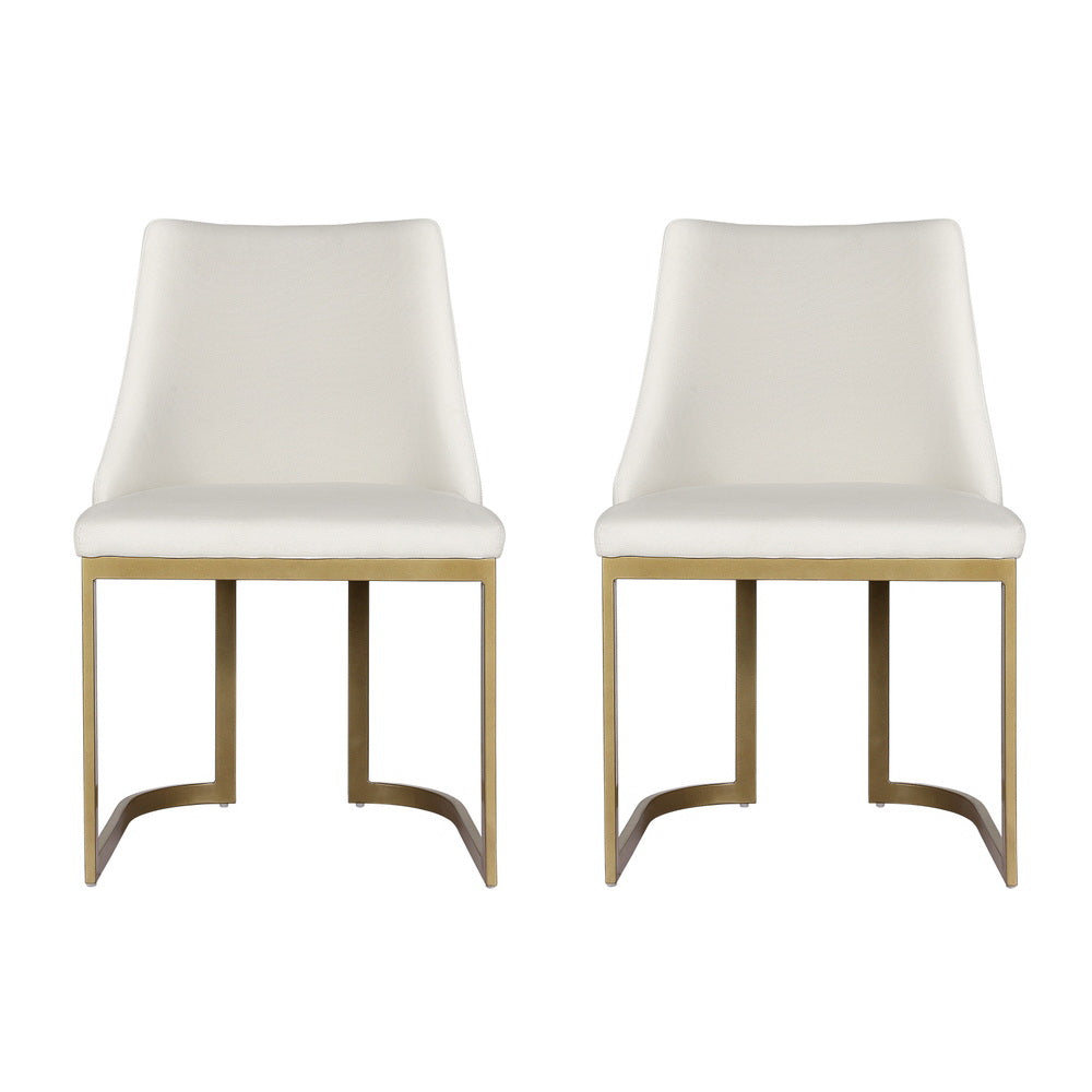 Balen Linen Dining Chairs – Beige – Set of 2