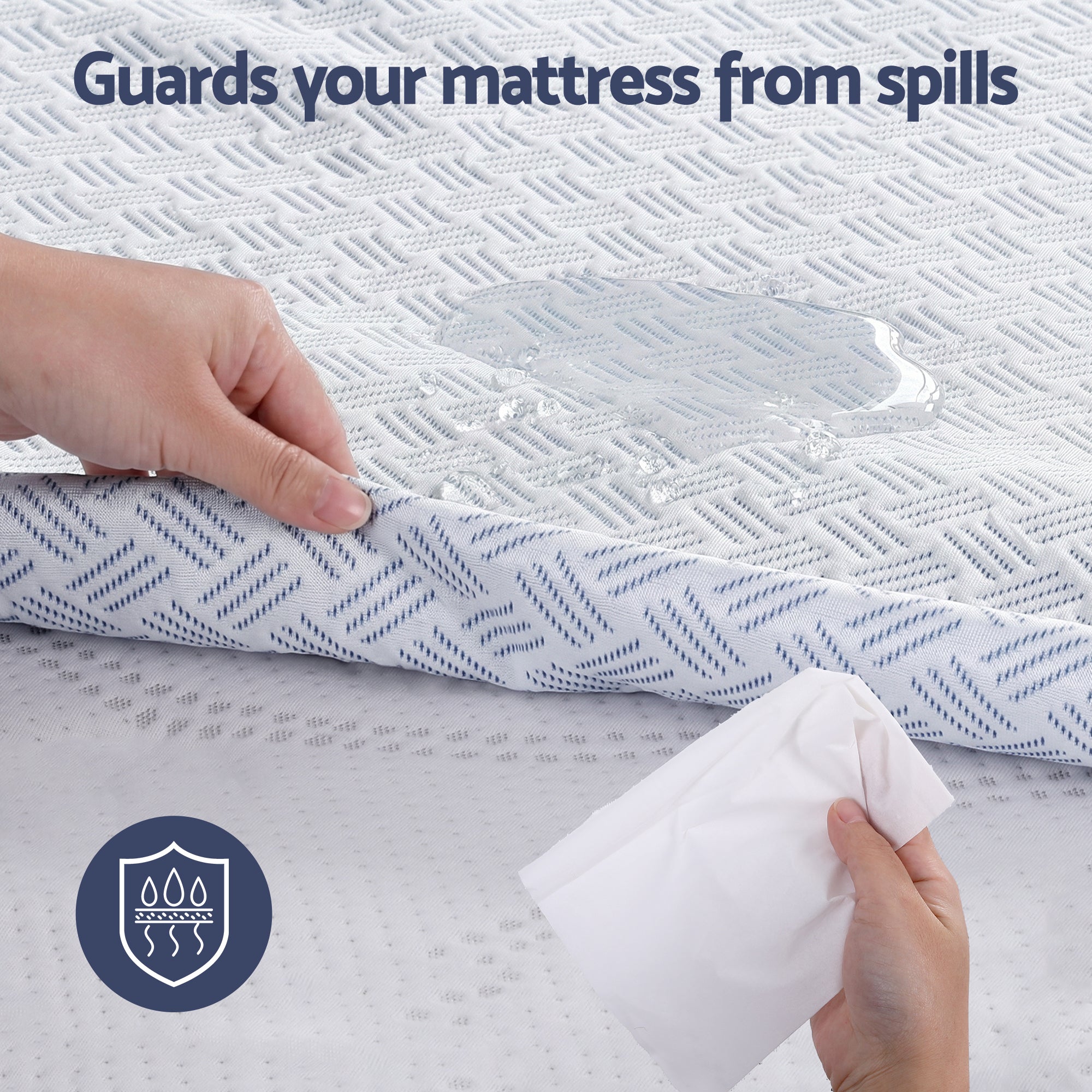 Therma Cooling Mattress Protector – White – King
