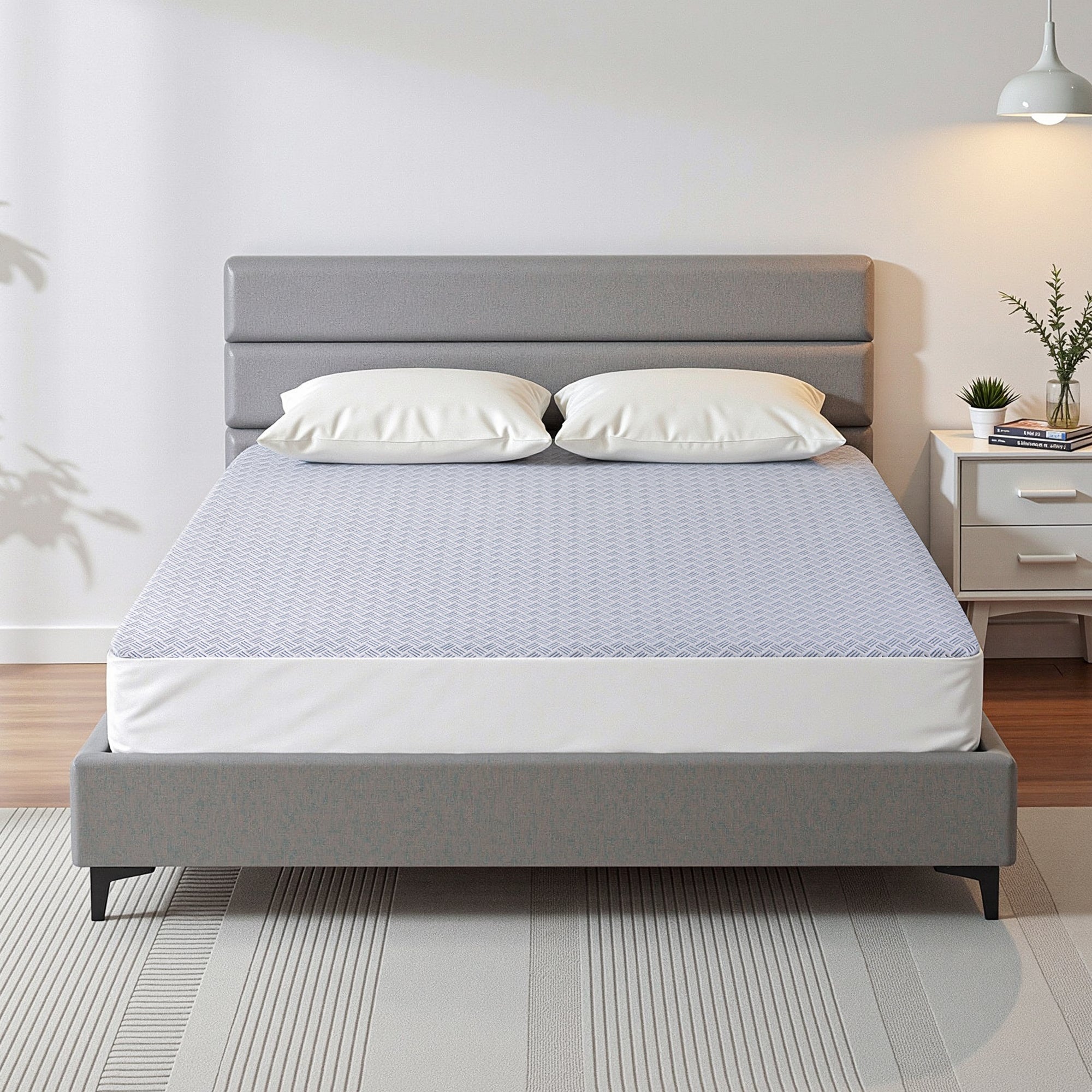 Giselle Cooling Mattress Protector Waterproof Deep Pocket Fitted Cover – Queen