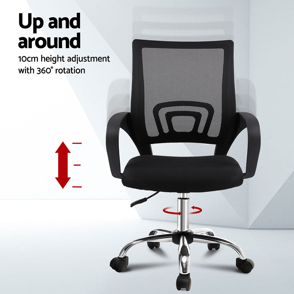 Cove Mesh Office Chairs – Black – Set of 2