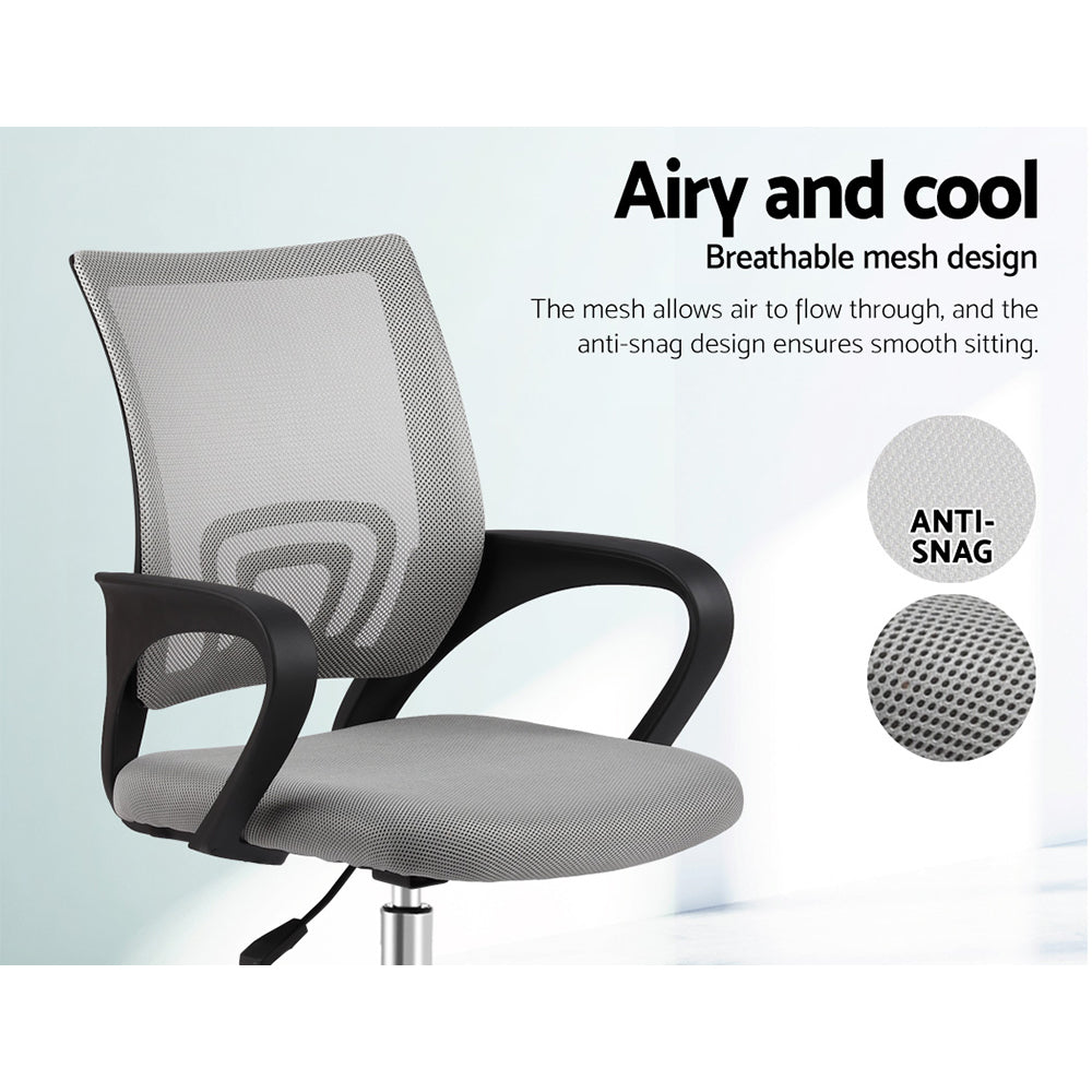 Prism Mid Back Mesh Office Chair – Grey – Regular