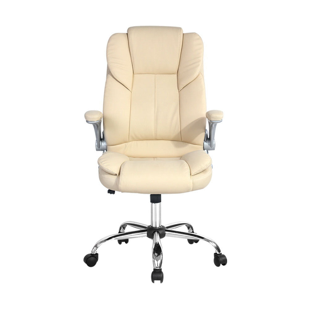 Kensington Executive Office Chair – Beige – Leather