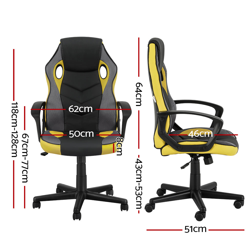 Velocity High Back Gaming Chair – Yellow