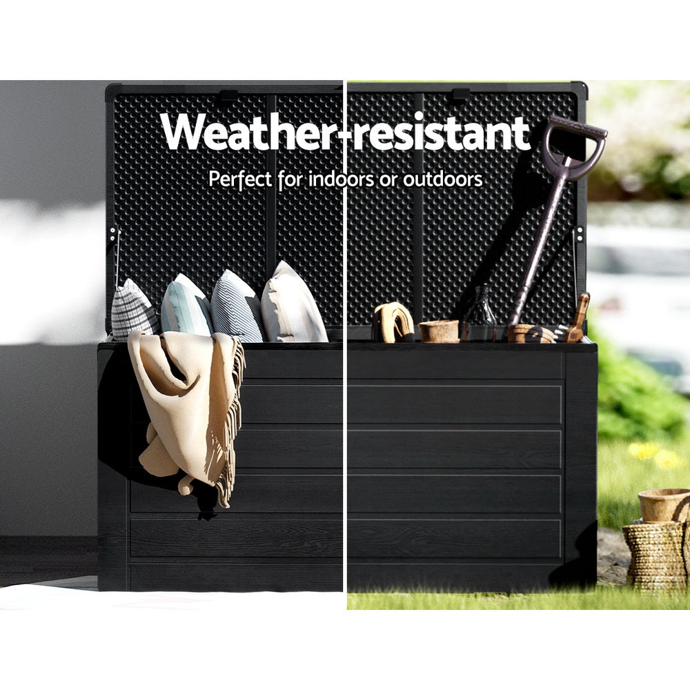 Maxford Outdoor Storage Box – Black – 680L