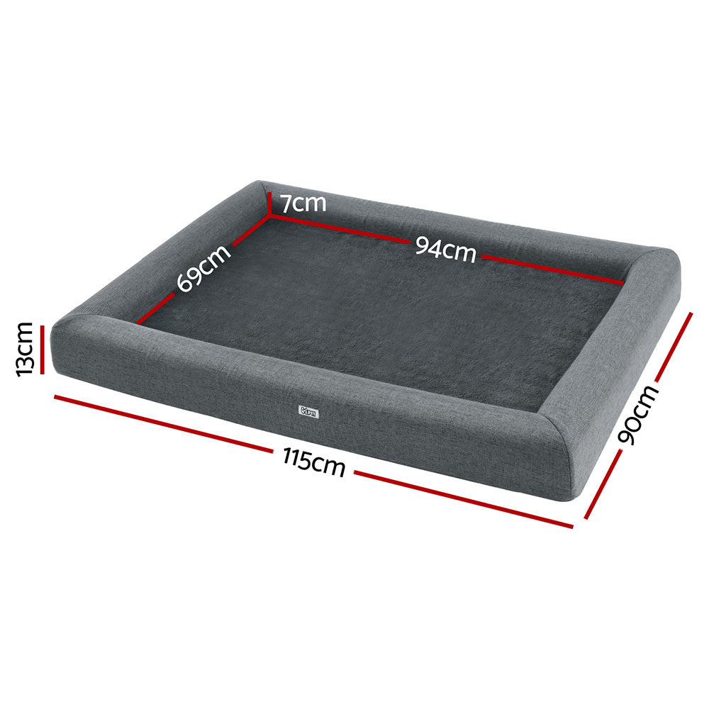 Hadrian Egg Crate Pet Bed – Grey – Extra Large 115 cm