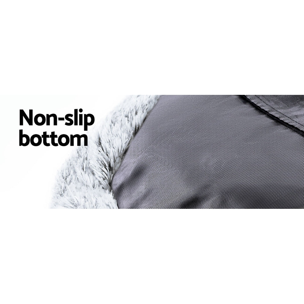 Serano Calming Pet Bed – Charcoal – Extra Large 110cm