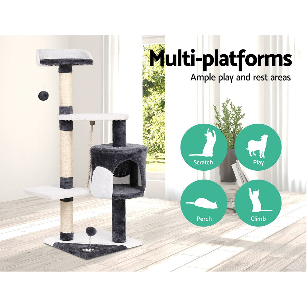 Pinnacle Multi-Level Cat Tree – Grey – 112 cm