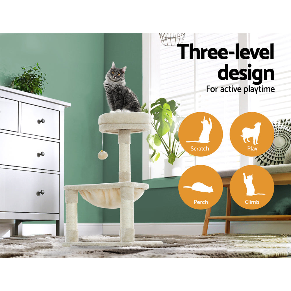 Camila Cat Tree Tower – Beige – 69 cm