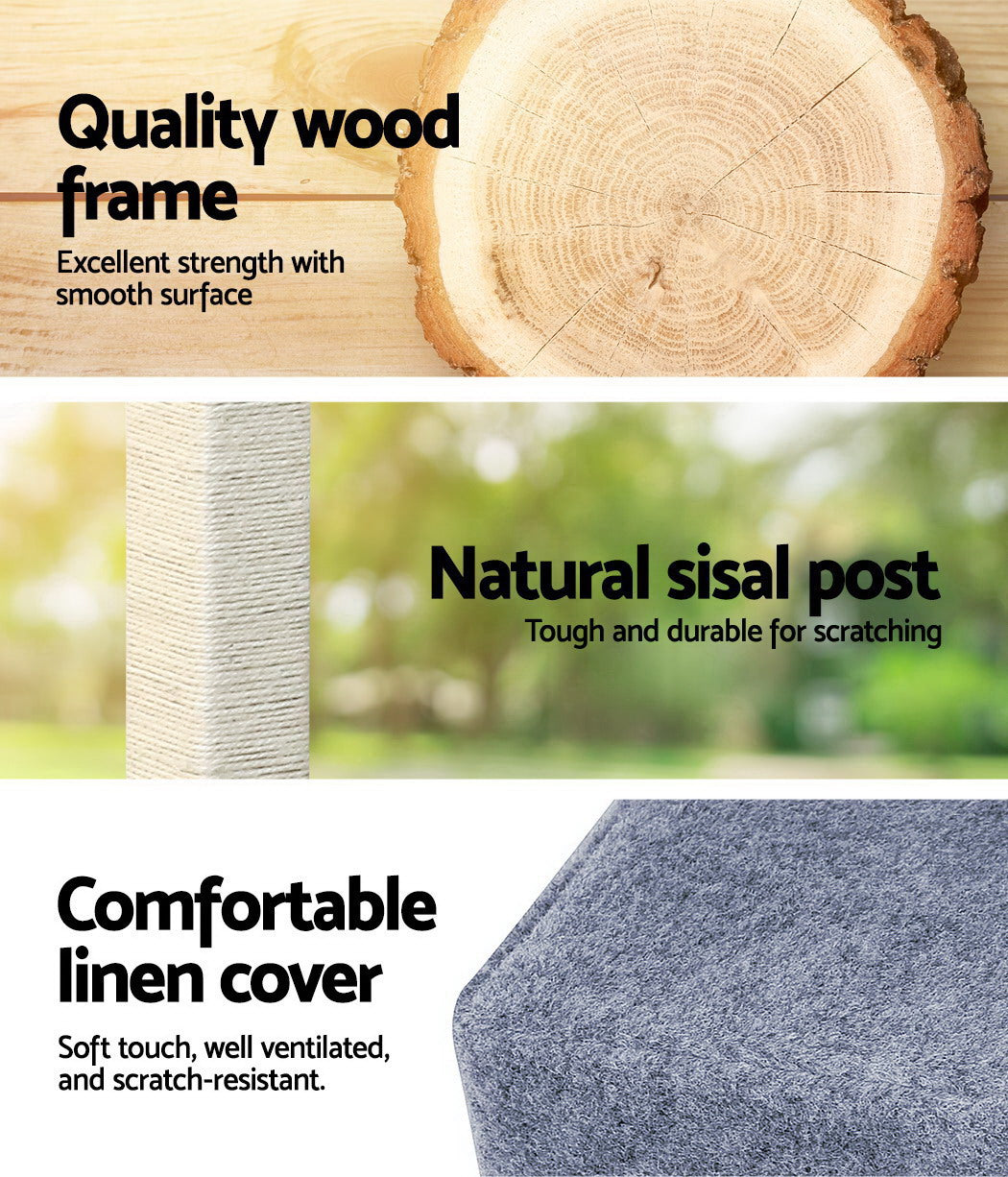 Altura Cat Tree – Grey – 124 cm