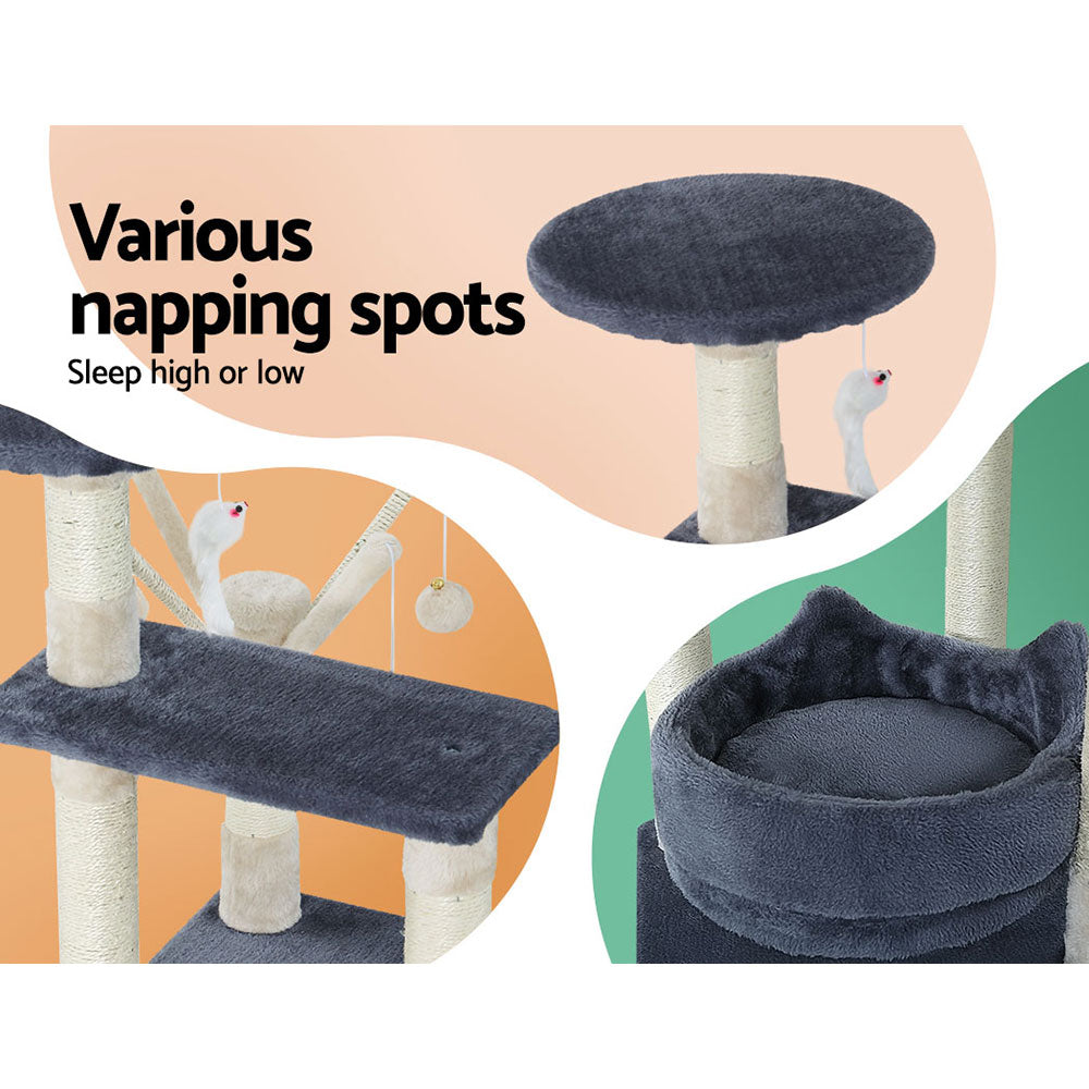 Myra Cat Tree Tower – Grey – 110 cm
