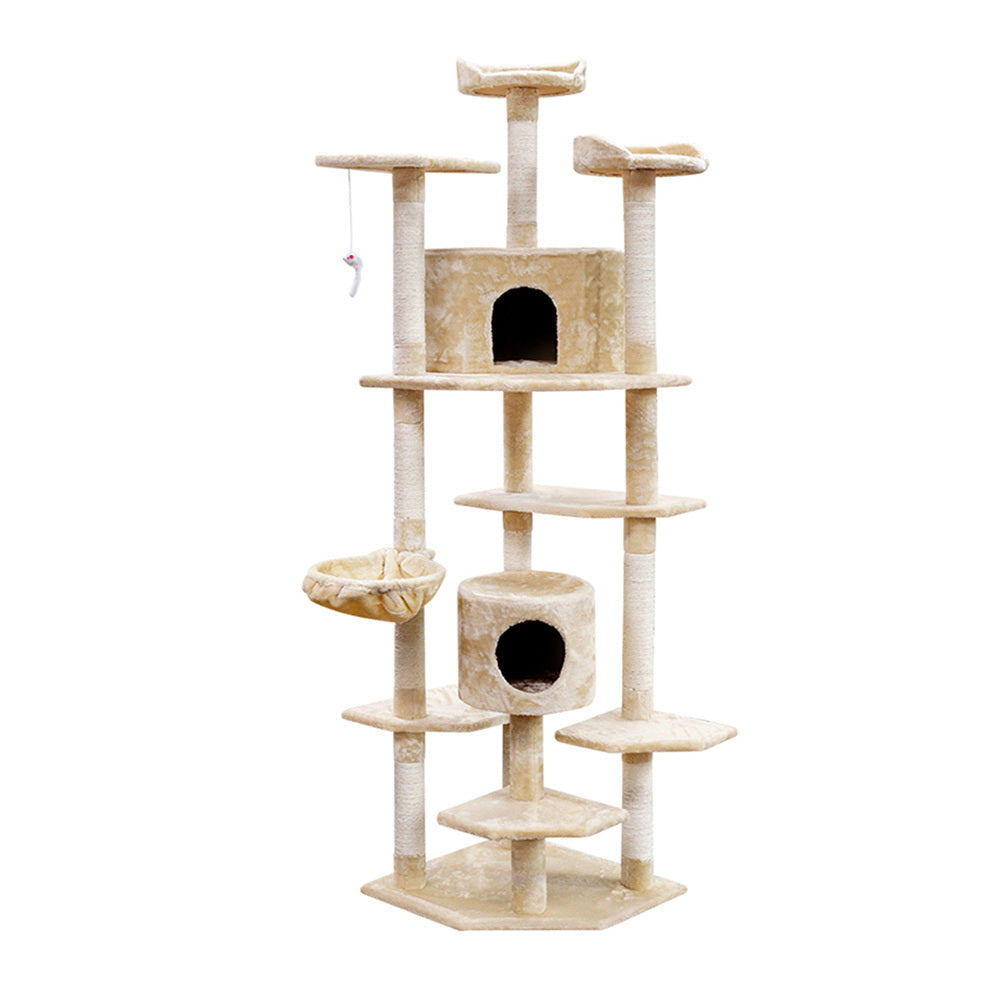 Sanctuary Cat Tree Tower – Beige – 203cm