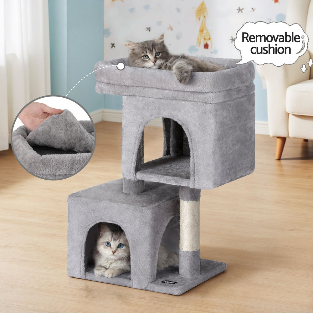 Mira Cat Tree Tower – Light Grey – 67 cm