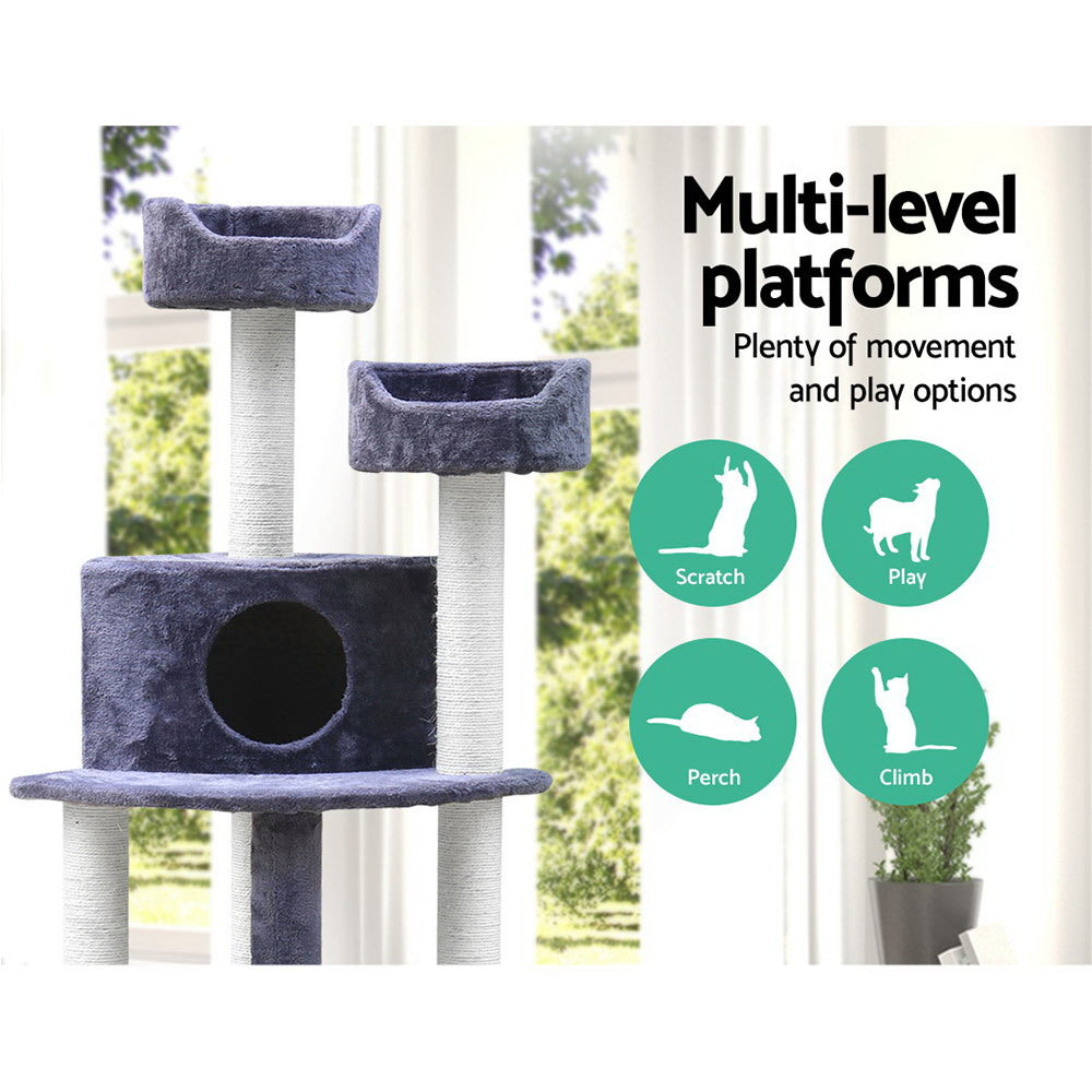 Medara Cat Tree – Grey – 126 cm