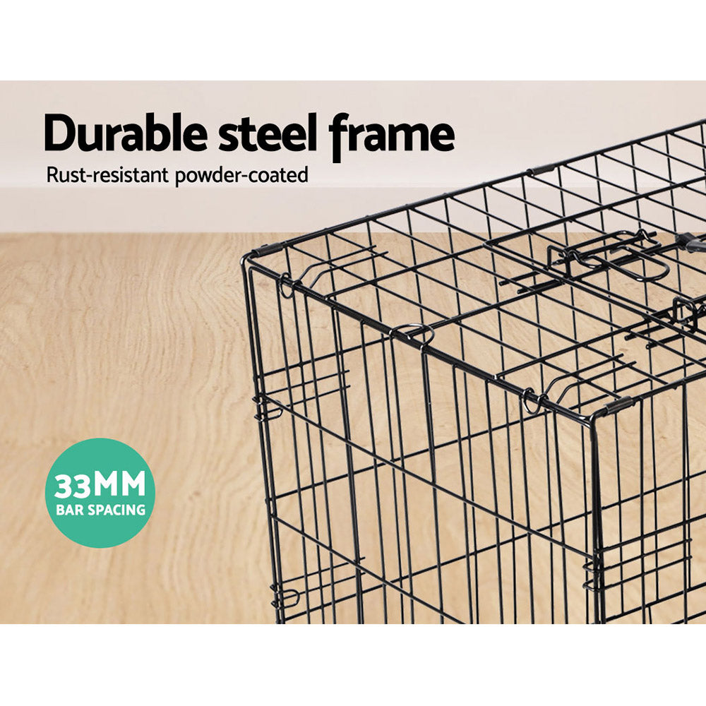 Rowan Dog Kennel Crate – Black – 42 Inch
