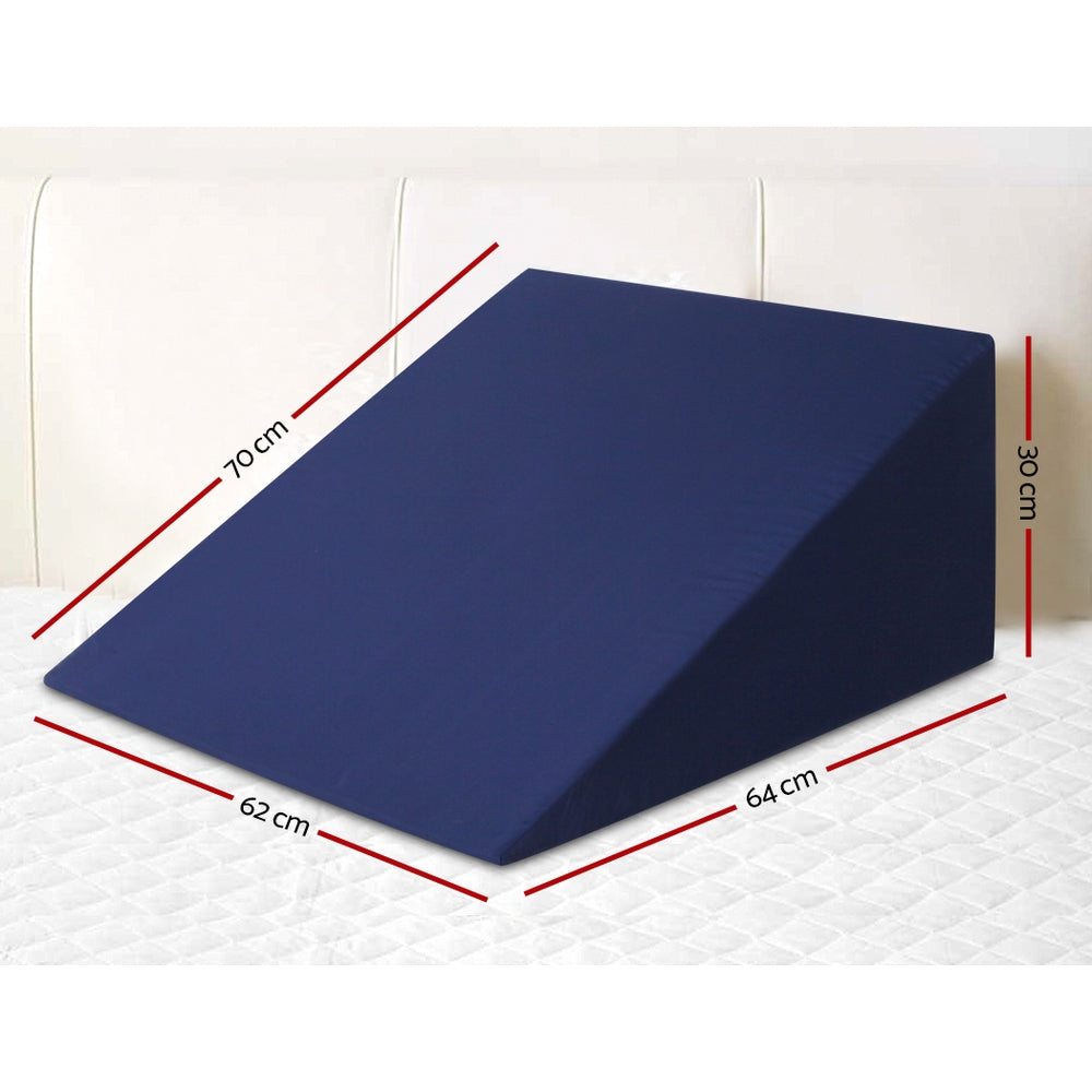 Support Memory Foam Wedge Pillows – Blue – Set of 2