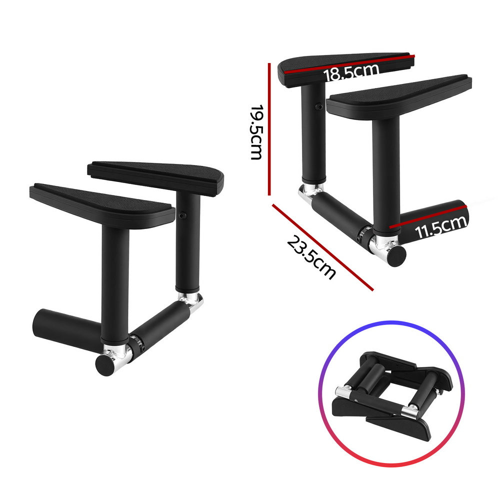 Arlo Foldable Pull Up Bars – Black – Set of 2