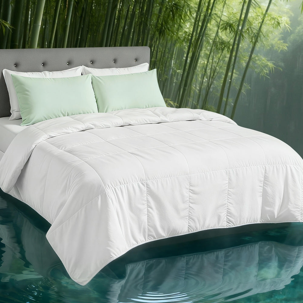 Nova 200GSM Bamboo Quilt Summer Quilts All Season Doona Duvet Lightweight – Queen