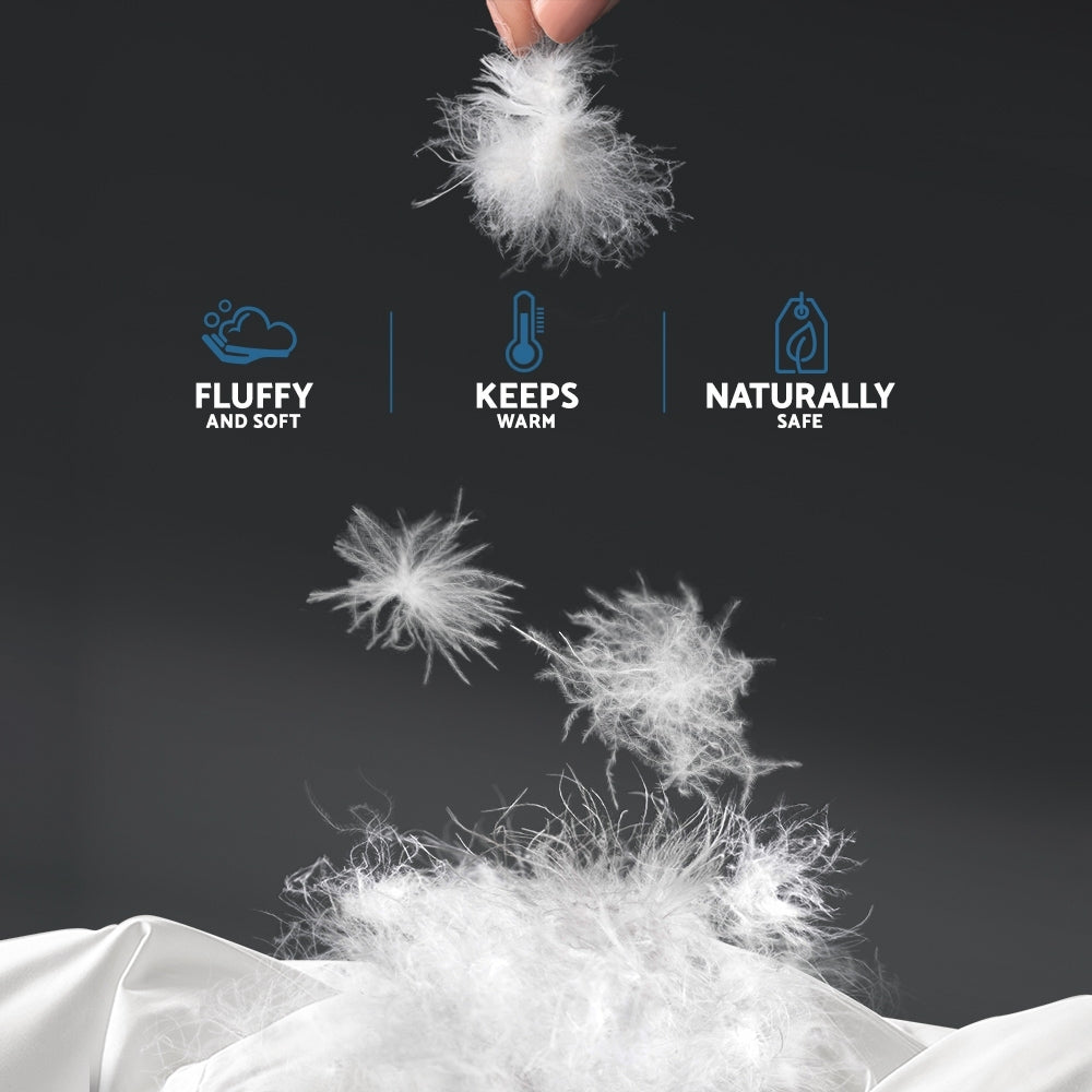 Valore Duck Feather Down Quilt – White – Super King
