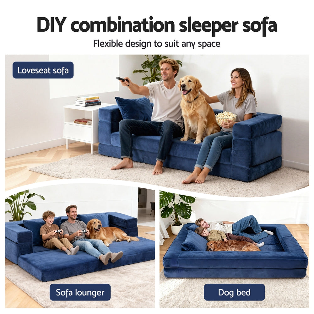 Novato Convertible Sofa Bed – Black – Single