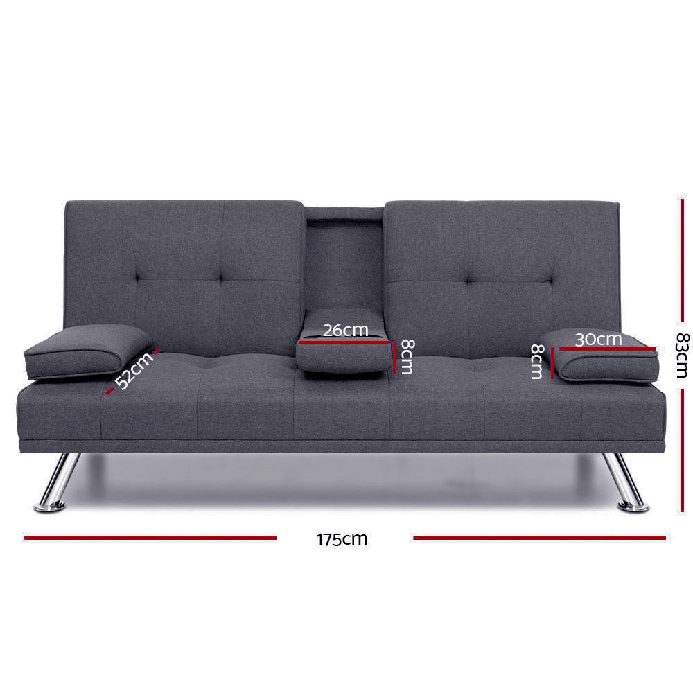 Bentley Sofa Bed – Dark Grey – 3 Seaters