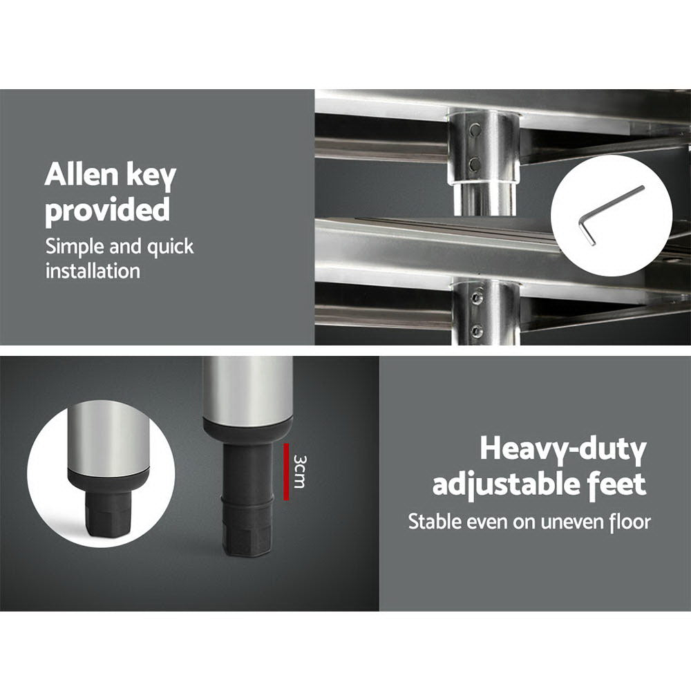 Sterling Stainless Steel Kitchen Bench – 183 cm