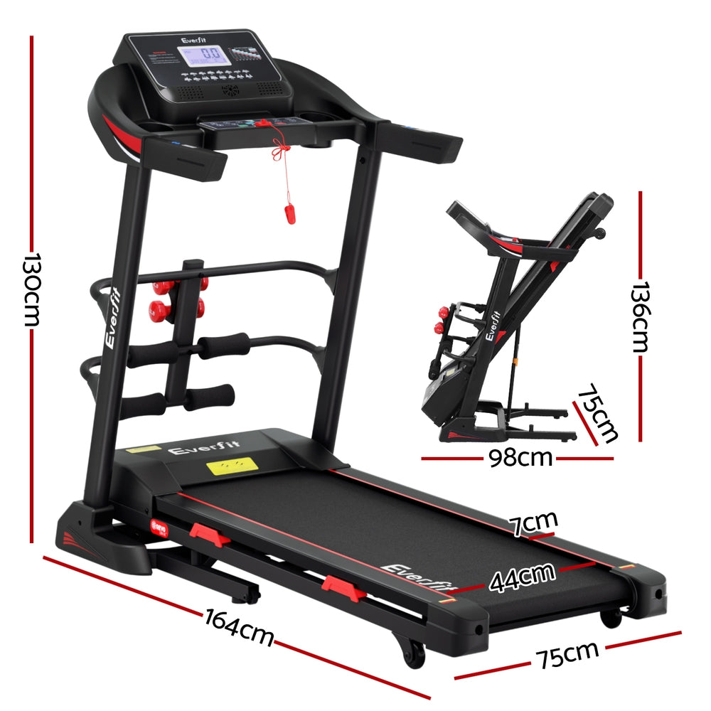 Hudson Electric Treadmill with Sit Up Bar – Black – 45 cm