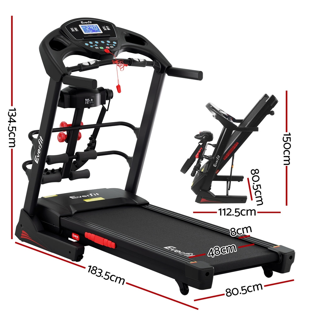 Marston Electric Treadmill with Massager – Black – 48 cm