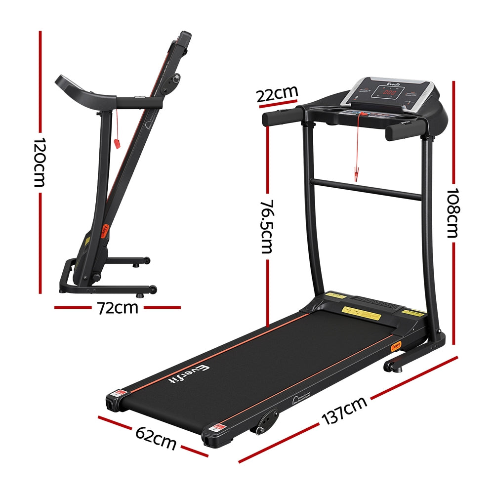Titan Electric Treadmill – Black – 40 cm Belt Compact
