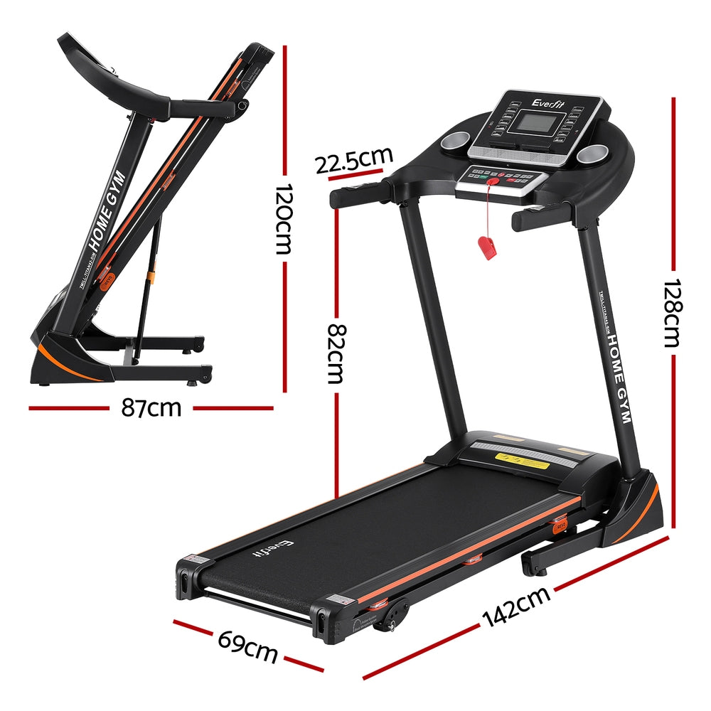 Titan Electric Treadmill with Hydraulic Incline – Black – 420 mm Belt