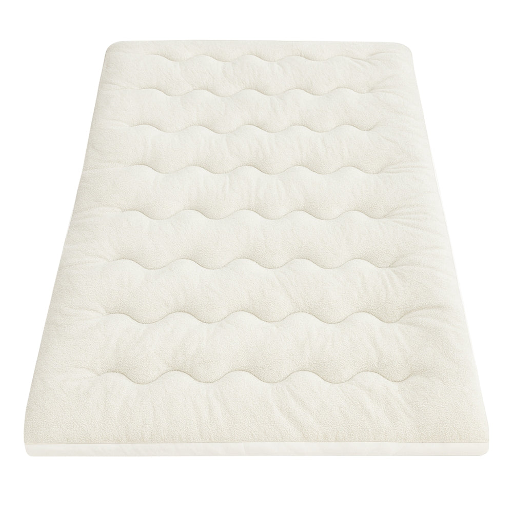 Valona Pillowtop Mattress Topper – White – King Single