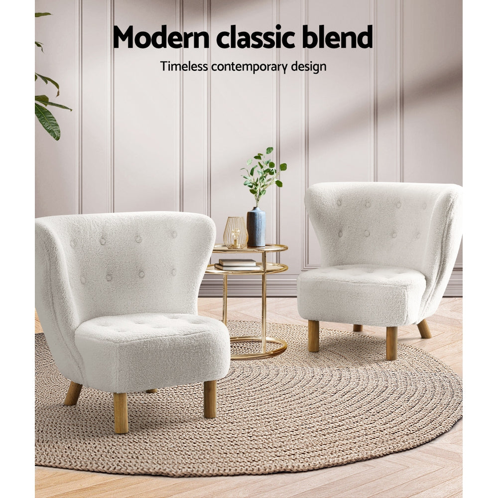 Valentina Accent Armchair – White