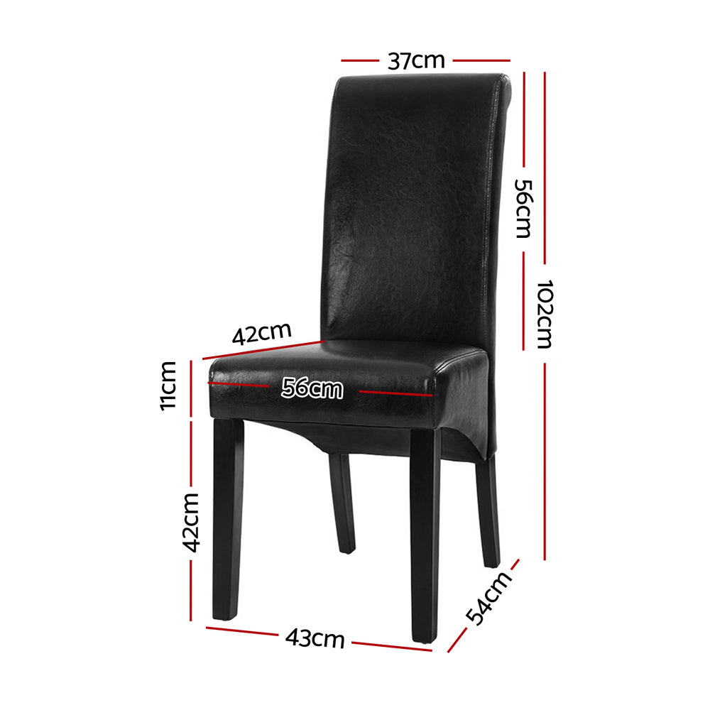 Danson Parsons Dining Chairs – Black – Set of 2